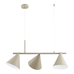 Lampa wisząca Zelta 3xE27 beżowa 62628 ALFA