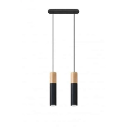 kinkiecik.pl Lampa wisząca PABLO 2 czarna SL.0633 SOLLUX LIGHTING