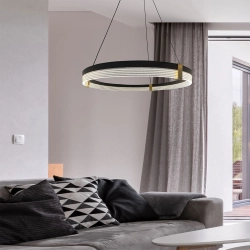 Lampa wisząca Plum 1 LED CCT średnia czarna LP-0407/1P M BK Triangle LIGHT PRESTIGE