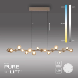 LAMPA WISZĄCA E-POPUP z pilotem BRĄZOWY 2558-97 Paul Neuhaus by Zuma - zdjęcie produktu