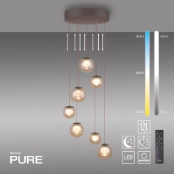 LAMPA WISZĄCA POPUP z pilotem BRĄZOWY 2587-97 Paul Neuhaus by Zuma - zdjęcie produktu