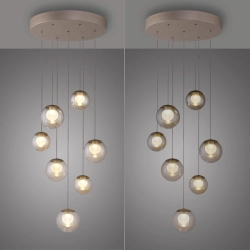LAMPA WISZĄCA POPUP z pilotem BRĄZOWY 2587-97 Paul Neuhaus by Zuma