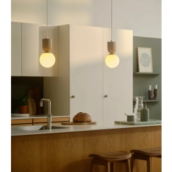 Lampa wisząca Sadie jasnobrązowa, mleczny klosz 2512603018 Nordlux