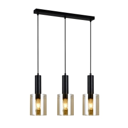 Lampa wisząca Sardo PND-5581-3-BK+AMB ITALUX - zdjęcie produktu