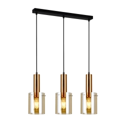 Lampa wisząca Sardo PND-5581-3-BRO+AMB ITALUX - zdjęcie produktu