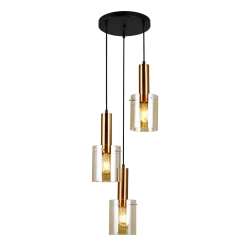 Lampa wisząca Sardo PND-5581-3A-BRO+AMB ITALUX - zdjęcie produktu
