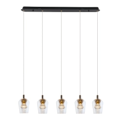 Lampa Wisząca Tasa 5xLED czarna PL0143-5 yaskr