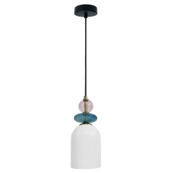 Lampa wisząca Tropea 1xE27 biała, średnia LP-2004/1P M WH LIGHT PRESTIGE
