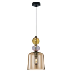 Lampa wisząca Tropea 1xE27 bursztynowa, mała LP-2004/1P S AM LIGHT PRESTIGE
