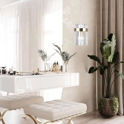 Lampa wisząca Vetro 1 złota 1xE14 LP-2910/1P GD Light Prestige
