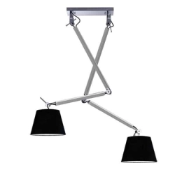 Lampa wisząca ZYTA 2 S PENDANT ALU black AZ2301+AZ2600 śr.26cm AZZARDO