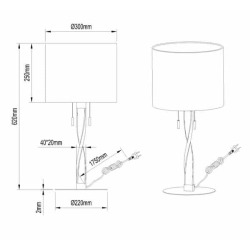 Lampa stołowa NANDOR – 575310379 TRIO - zdjęcie produktu