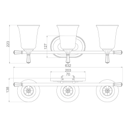 kinkiecik.pl Kinkiet Blythe – 3 źródła światła HK-BLYTHE3-BATH Elstead Lighting