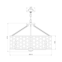 kinkiecik.pl Lampa wisząca Felix – 6 źródeł światła HK-FELIX-6P Elstead Lighting