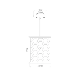 kinkiecik.pl Mała lampa wisząca Felix – 1 źródło światła HK-FELIX-MP Elstead Lighting