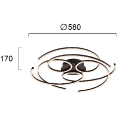 Plafon BRIVIO LNV0001524 Lunaveri
