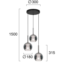 Lampa wisząca PIAVE LNV0001534 Lunaveri