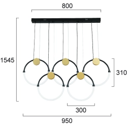 Lampa wisząca PISA LNV0005134 Lunaveri