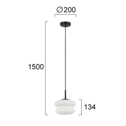 Lampa wisząca PESA LNV0006434 Lunaveri