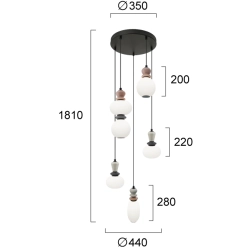 Lampa wisząca TINI LNV0007434 Lunaveri