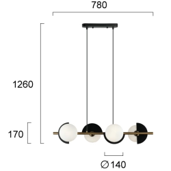 Lampa wisząca ZIRELLA LNV0012924 Lunaveri