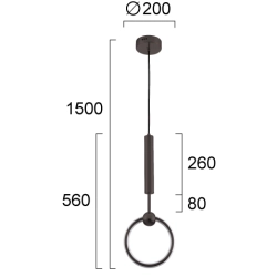Lampa wisząca ECOA LNV0015924 Lunaveri