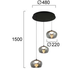 Lampa wisząca ARBOREA LNV0019334 Lunaveri