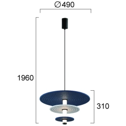 Lampa wisząca ISEO LNV0022234 Lunaveri