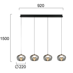 Lampa wisząca ARBOREA LNV0029334 Lunaveri