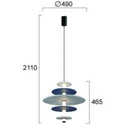 Lampa wisząca ISEO LNV0032234 Lunaveri