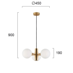 Lampa wisząca VOLERE LNV0034903 Lunaveri