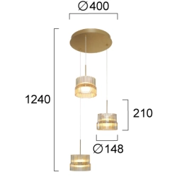 Lampa wisząca GALLURA LNV0036434 Lunaveri