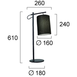 Lampa stołowa OLMO LNV0038034 Lunaveri