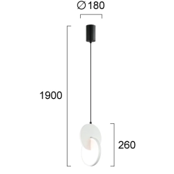 Lampa wisząca CRATI LNV0042924 Lunaveri