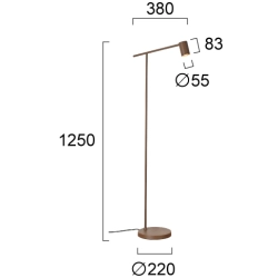 Lampa podłogowa SALICE LNV0044434 Lunaveri