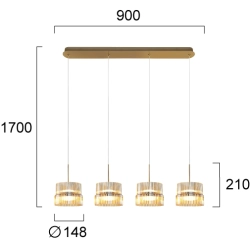 Lampa wisząca GALLURA LNV0046434 Lunaveri