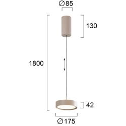 Lampa wisząca NIVES LNV0049234 Lunaveri