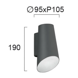 Kinkiet zewnętrzny BROSSA LNV0050624 Lunaveri