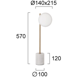 Lampa stołowa LERICI LNV0055924 Lunaveri