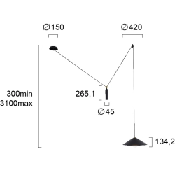 Lampa wisząca LEVA LNV0058524 Lunaveri