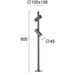 Lampa stojąca zewnętrzna GAUDIO LNV0059434 Lunaveri
