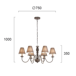 Lampa wisząca LUVELO LNV0063614 Lunaveri