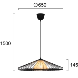 Lampa wisząca LETTO LNV0066034 Lunaveri