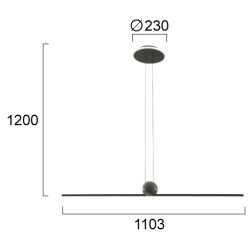 Lampa wisząca PANAREA LNV0068434 Lunaveri