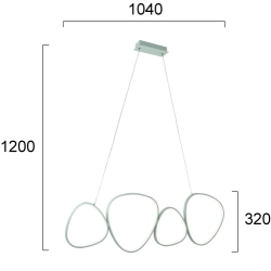 Lampa wisząca BELLUNA LNV0071034 Lunaveri