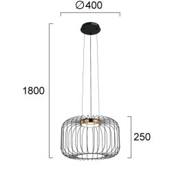 Lampa wisząca VOLTURNI LNV0073034 Lunaveri
