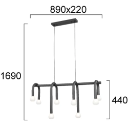 Lampa wisząca FORTE LNV0074234 Lunaveri