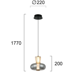 Lampa wisząca LARO LNV0076234 Lunaveri