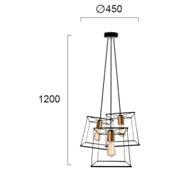 Lampa wisząca CUNEO LNV0078314 Lunaveri