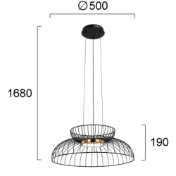 Lampa wisząca VOLTURNI LNV0083034 Lunaveri